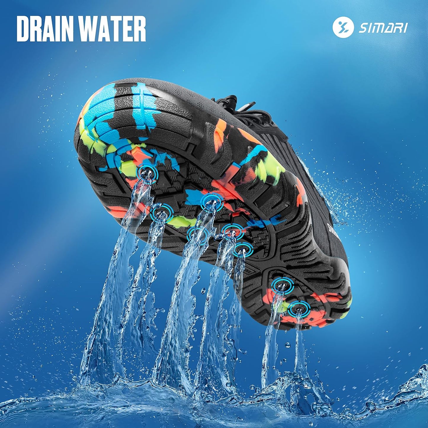 Water Shoes for Men & Women - Quick-Dry Barefoot Aqua Socks | Lightweight Non-Slip Swim Shoes for Surfing, Beach Sports, Kayaking