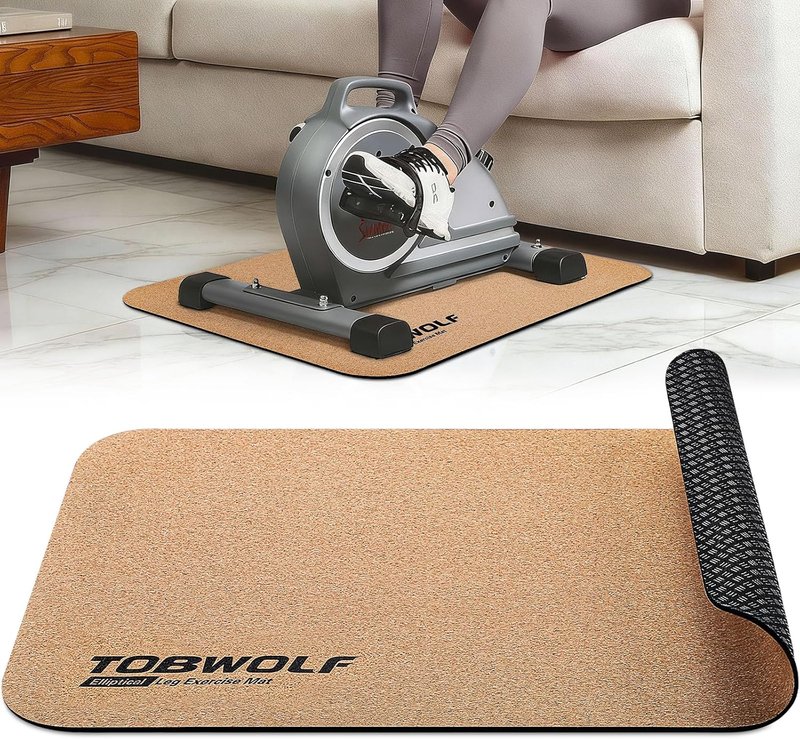 Non-Slip Workout Mat for Elliptical Machines - Stability & Floor Protection | Ideal for Under Desk Use