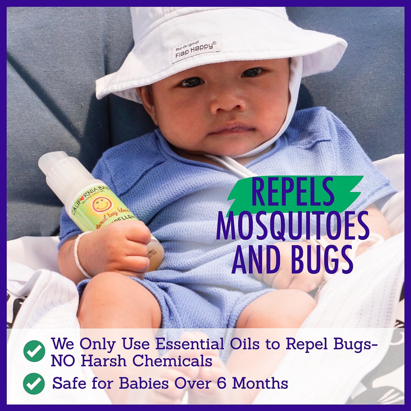 California Baby Natural Bug Repellent Spray | Citronella Bug Spray | DEET-Free | Repels Mosquitoes + Bugs | Allergy Friendly | Great Smell | Baby & Adult Insect Repellent Spray | 59 mL / 2 oz.