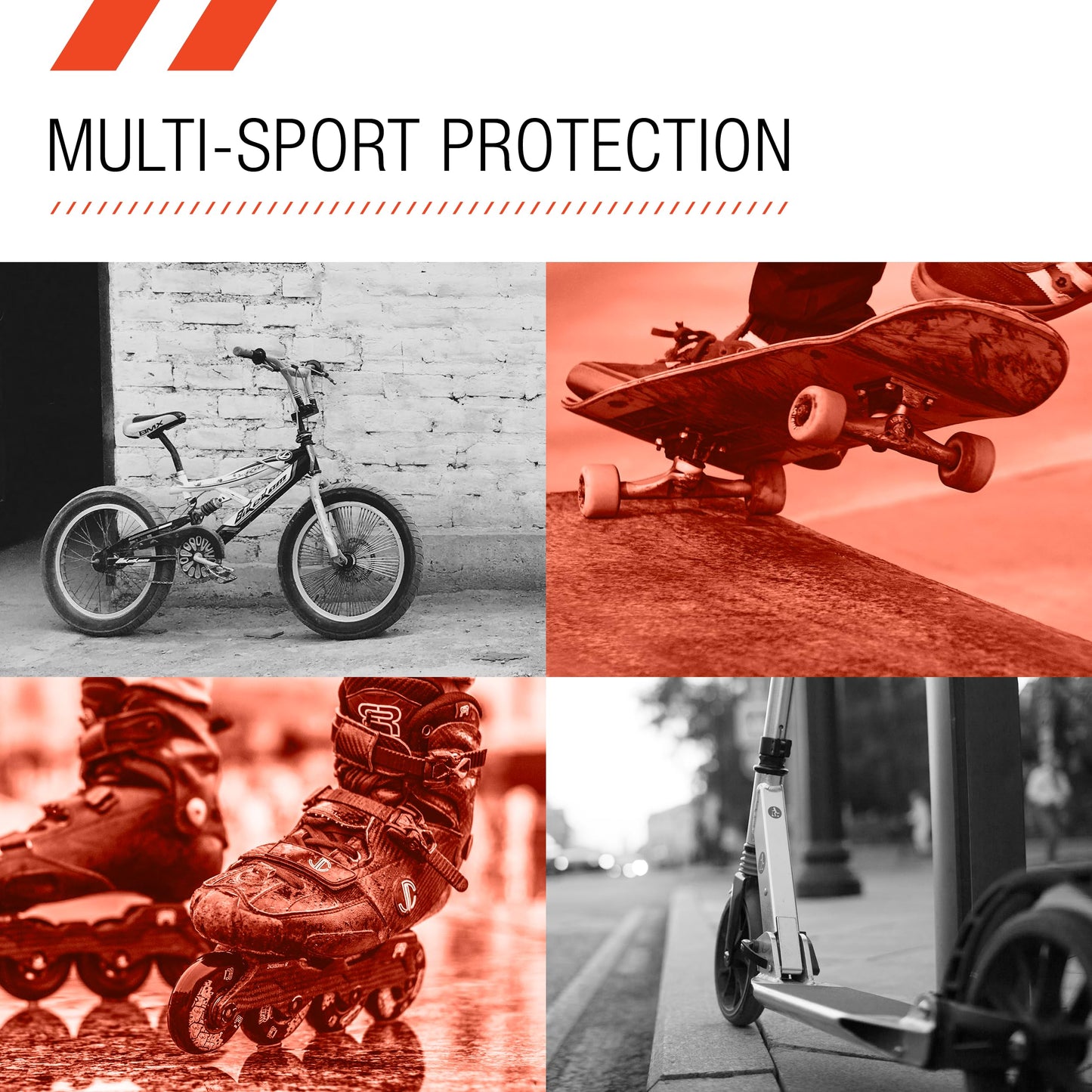 80SIX Triple Certified Multisport Helmet - Ideal for Bike, Scooter, Skateboard, Roller Skate and Inline Skate