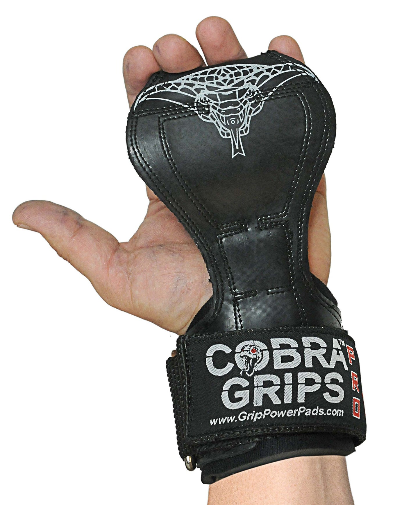 Cobra Grips PRO Weight Lifting Gloves Heavy Duty Straps Alternative Power Lifting Hooks Best for Deadlifts Adjustable Neoprene Padded Wrist Wraps Support Bodybuilding (FIT Gray Rubber)