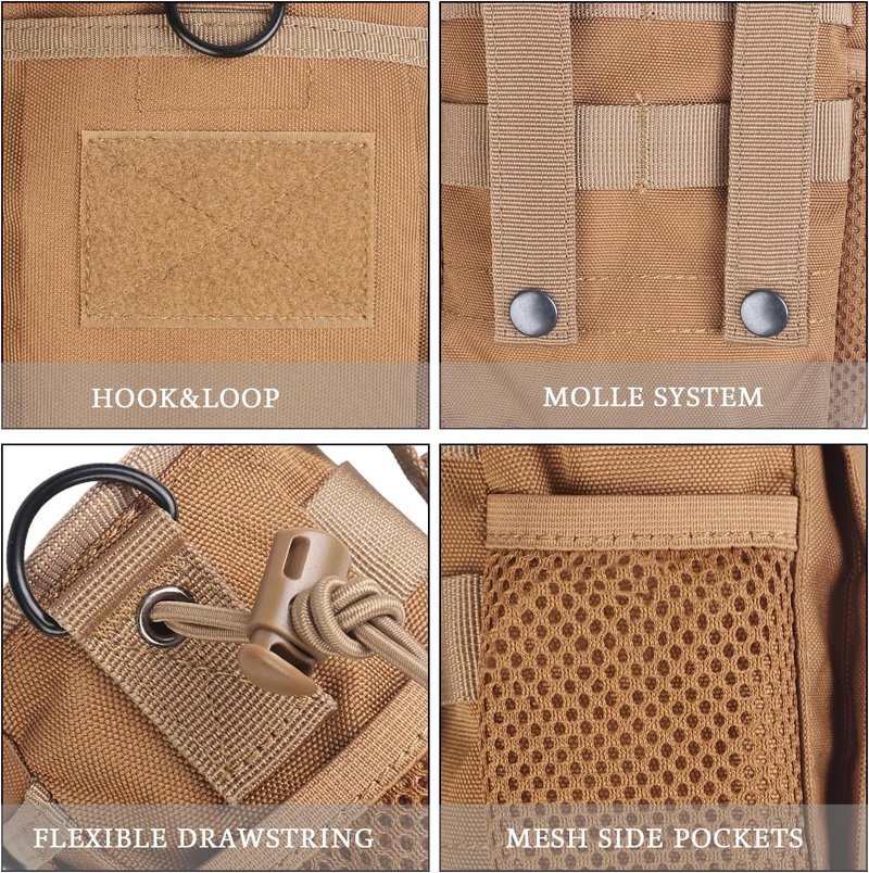 XTACER Tactical Molle Dump Pouch - Versatile Military Storage Bag for Magazines & Ammo | Durable Utility Belt Accessory