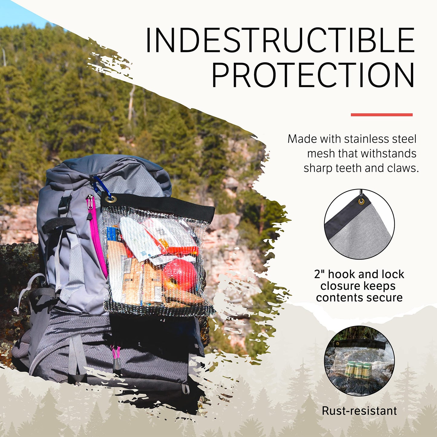RATSACK Rodent Proof Cache Bag for Backcountry Trips (Camping, Hunting, Hiking, Fishing, Kayaking, Prepping) - Medium 8 Ounces
