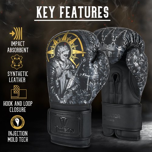 Twisto Boxing Gloves S6 series, Muay Thai Kickboxing Pro Heavy Training, Bag Gloves, Fight Gloves, MMA Gym Fitness, Men Women (Gladiator, 10 oz)