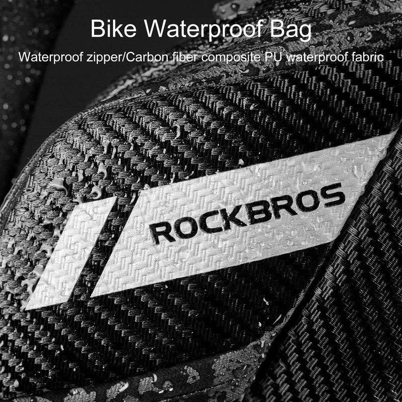 ROCKBROS Bike Saddle Bag Bike Seat Bag with Water Bottle Holder Bicycle Bag Under Seat Waterproof for Road Bike
