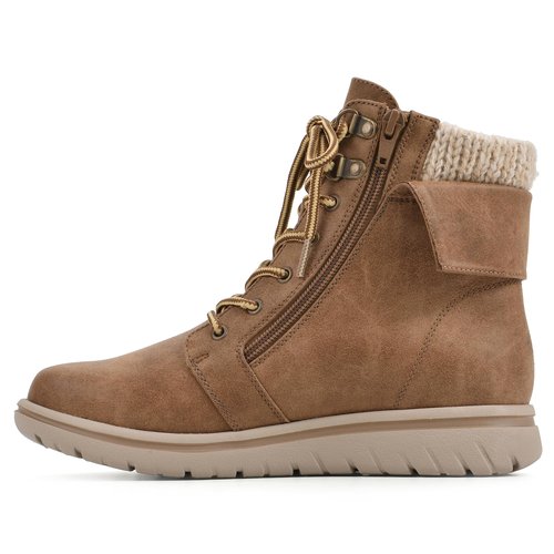 CLIFFS BY WHITE MOUNTAIN Women's Shoes Hope City Hiker Boot, Tan/Fabric/Sweater, 6.5 W