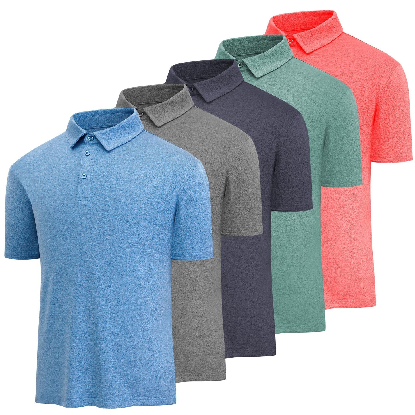 MCPORO Golf Polo Shirts for Men Casual Moisture Wicking Men's Polo Shirts Quick Dry Short Sleeve