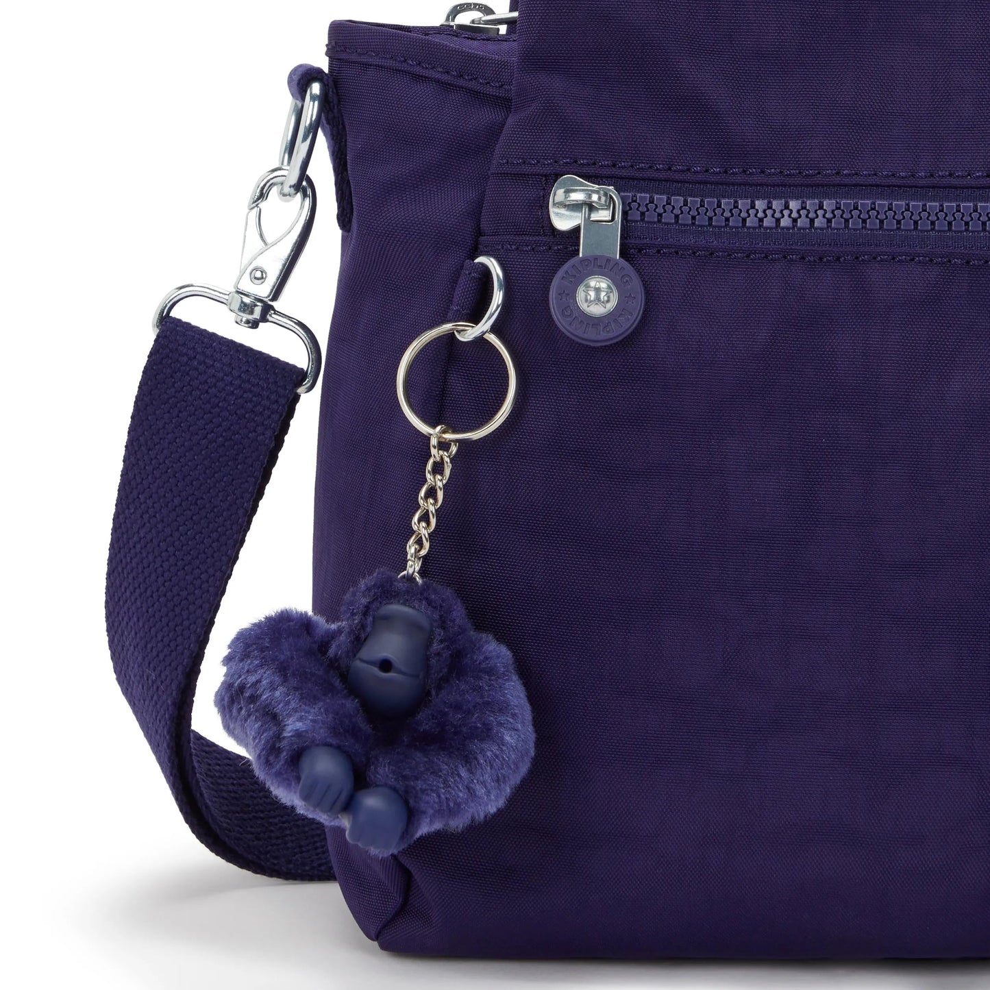Kipling Women's Elysia Crossbody Bag, Lightweight, Multi-Compartment Magnetic Snap Pockets, Shoulder Bag – Moonlit Blue