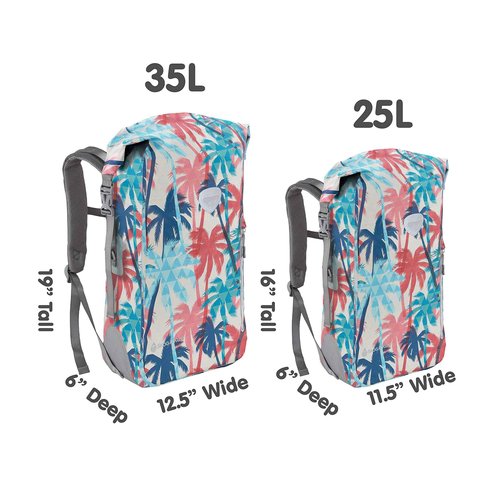 Skog Å Kust BackSak Heavy Duty Waterproof Backpack - Gear Bag for Sports, Travel, & More - 25L Palm