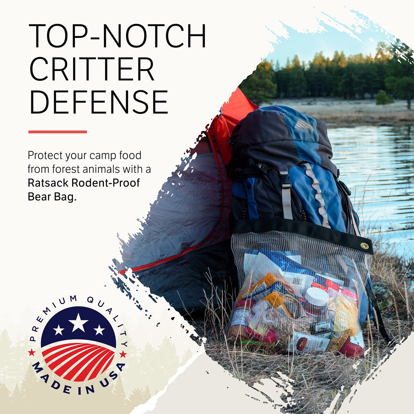 RATSACK Rodent Proof Cache Bag for Backcountry Trips (Camping, Hunting, Hiking, Fishing, Kayaking, Prepping) - Medium 8 Ounces
