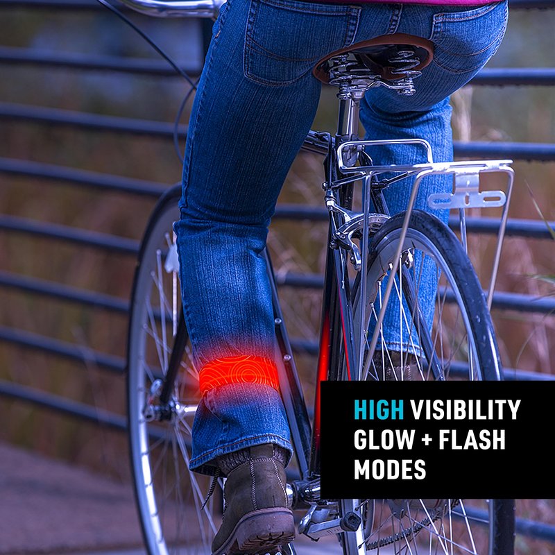 Nite Ize SlapLit Rechargeable LED Slap Wrap - Light-Up Slap Band for Wrists or Ankles - Wristband with LED Light for Nighttime Visibility - Running, Biking, Hiking & More - Red with Red LED
