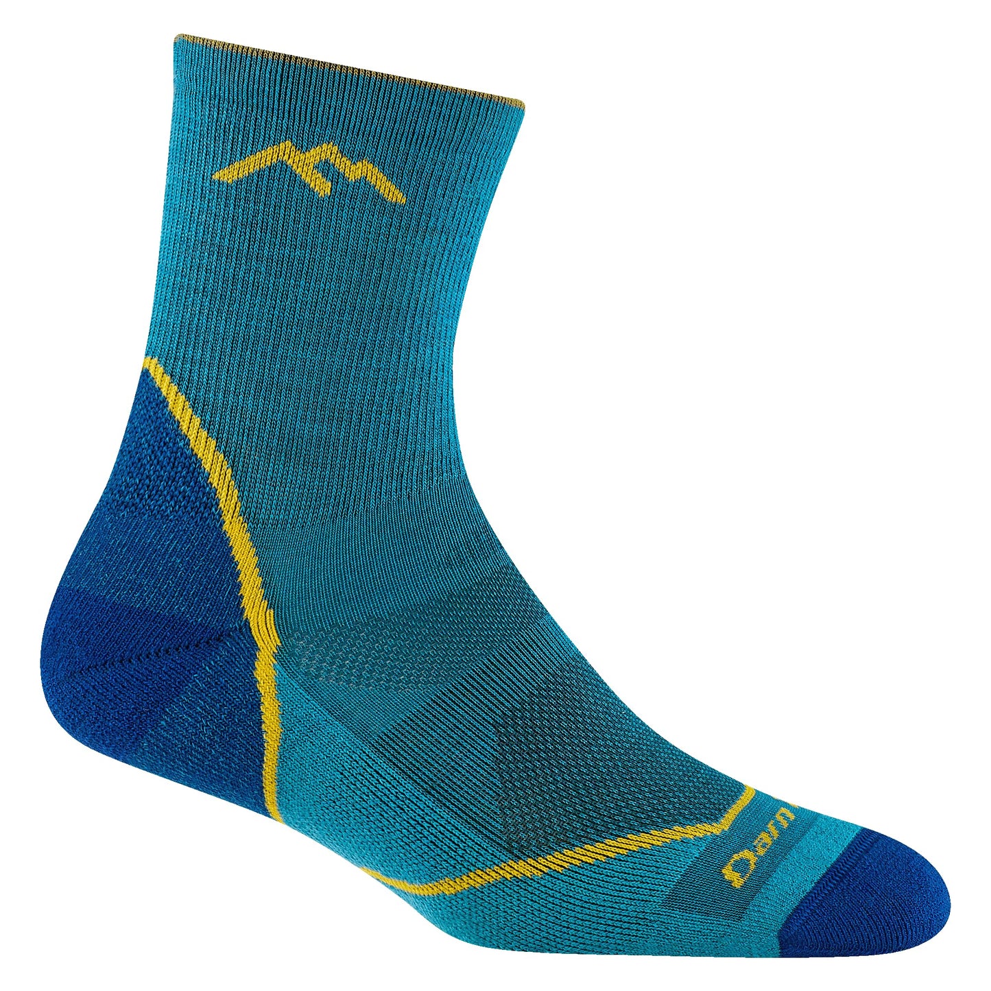 Darn Tough Vermont Light Hiker Jr. Micro-Crew Hiking Socks for Boys, Cascade, Large - Lightweight Cushioned Boys Socks