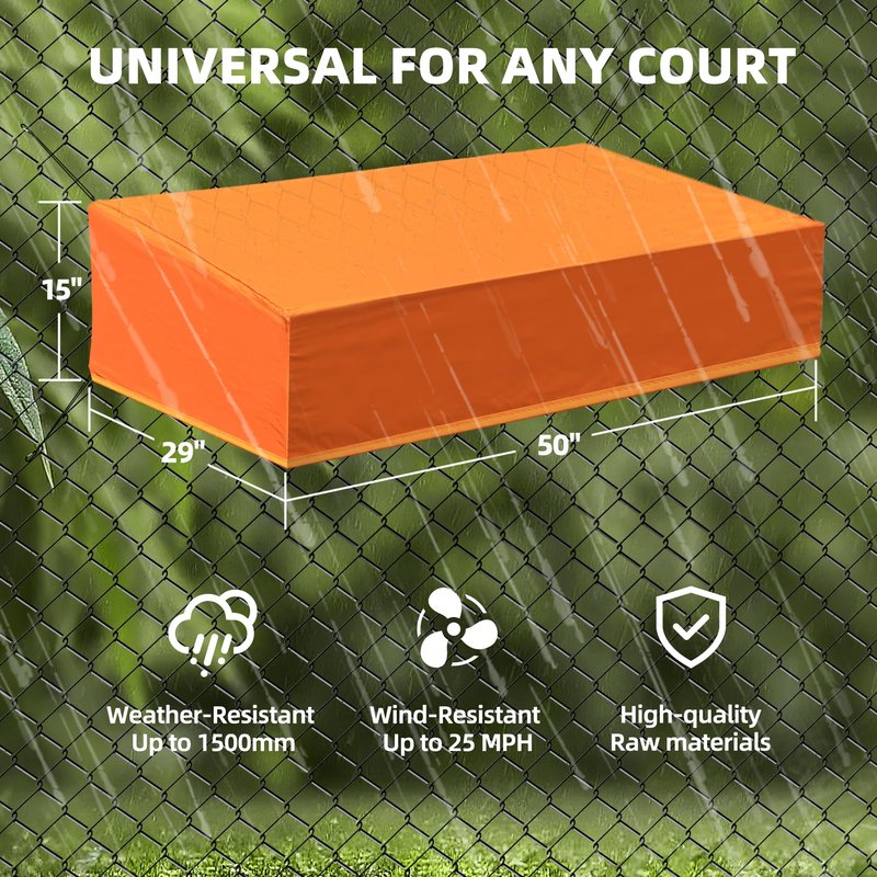 MR Sport Court Sunshade, UPF 50+ Foldable Sun Shade for Sports Court, Weatherproof Shade Awning Attaches to Any Fence, Court Sun and Rain Canopy, Outdoor Sun Shelter for Sports Courts