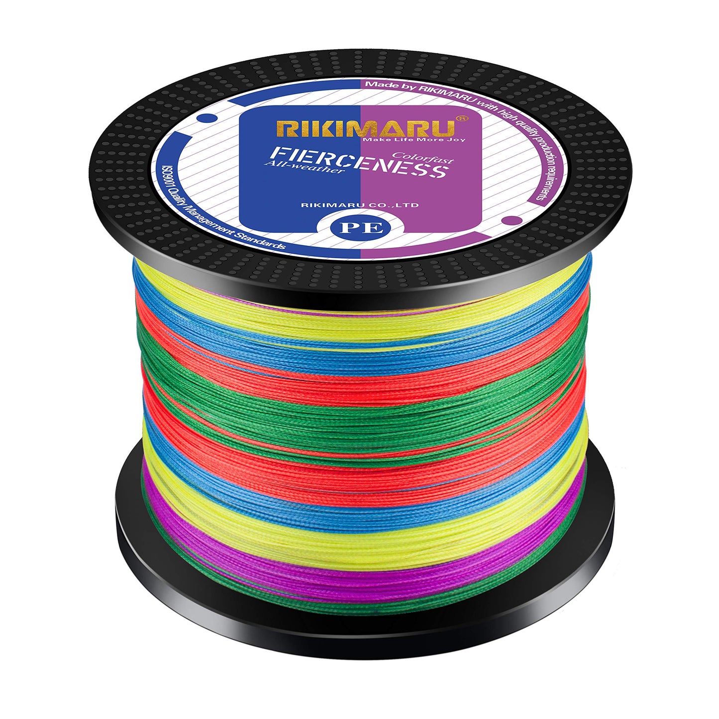 Braided Fishing Line Abrasion Resistant Superline Zero Stretch&Low Memory Extra Thin Diameter Multicolor 327Yds,30LB