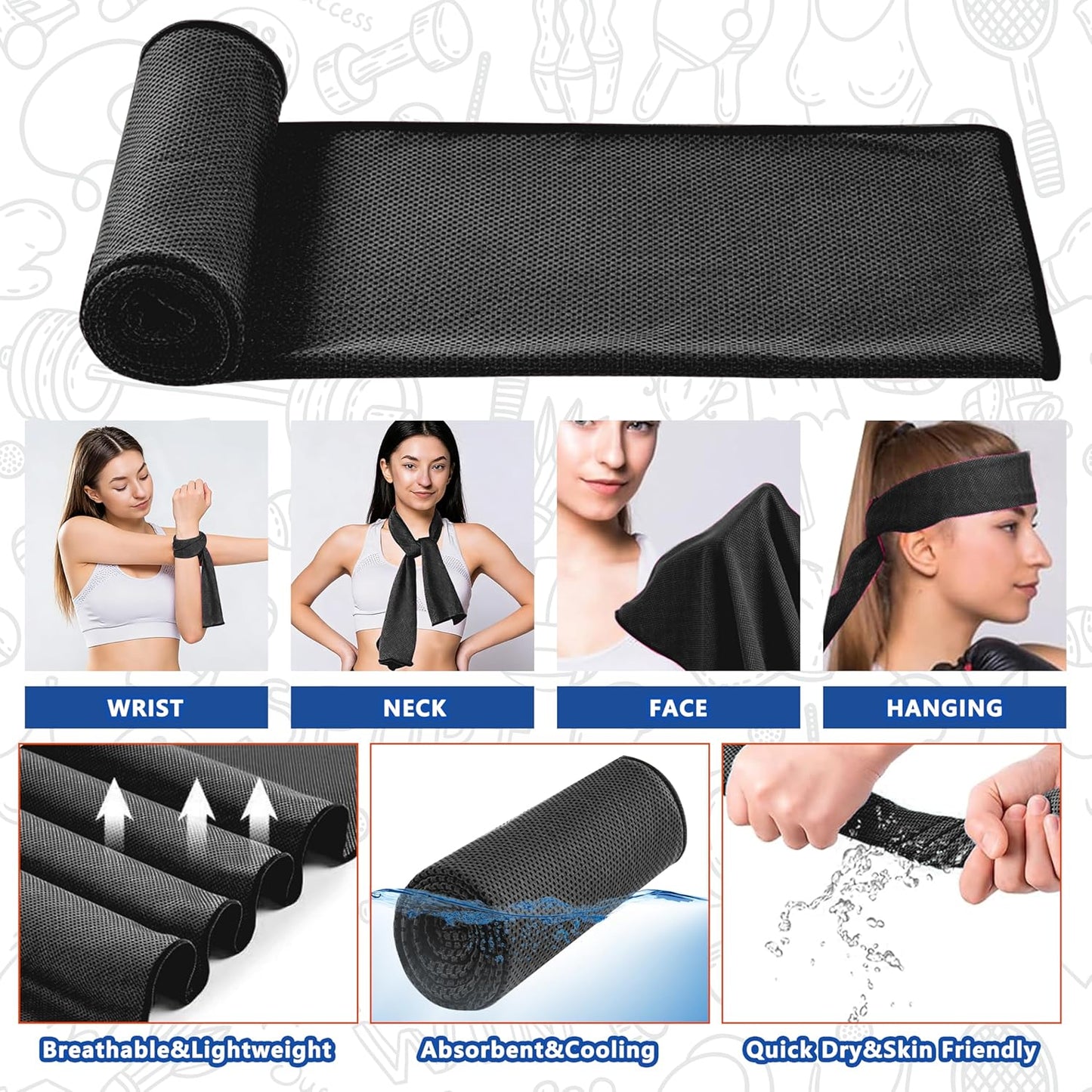 Silicone Workout Grips Kit - Weight Lifting Gloves Alternative | Includes Gym Towel & Storage Case, Palm Protection Pads for Dumbbells & Barbells