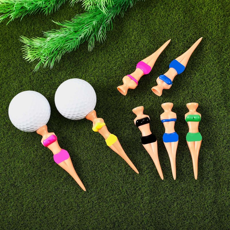 Skylety 30 Pieces Golf Tees for Lady Golf 3 Inch Colorful Plastic Ladies Tees, Training Accessories for Men Women Uncle Father Home Birthday Present Gift Party