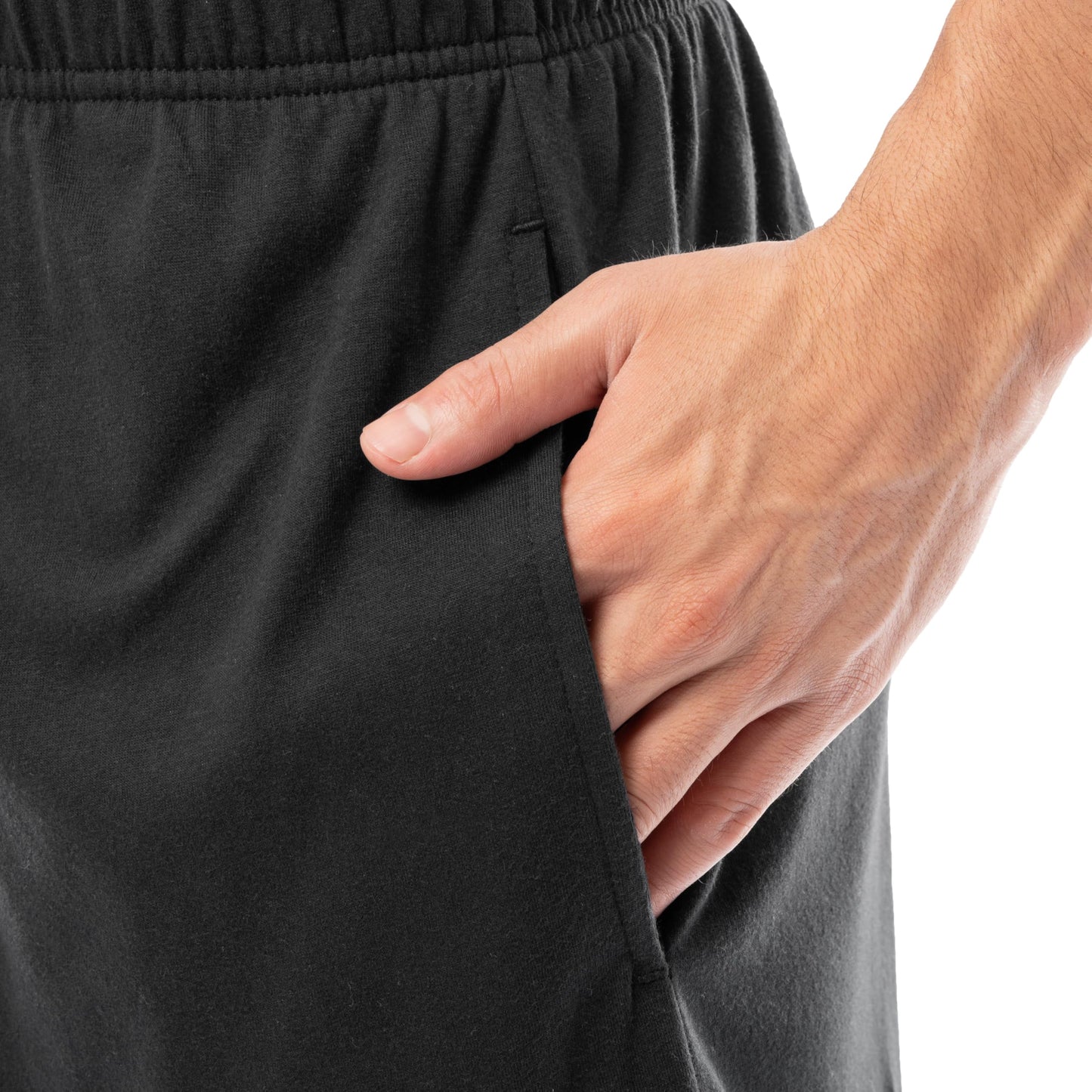 Fruit of the Loom Men’s 2-Pack Jersey Knit Sleep Pajama Shorts, Black/Black, Large