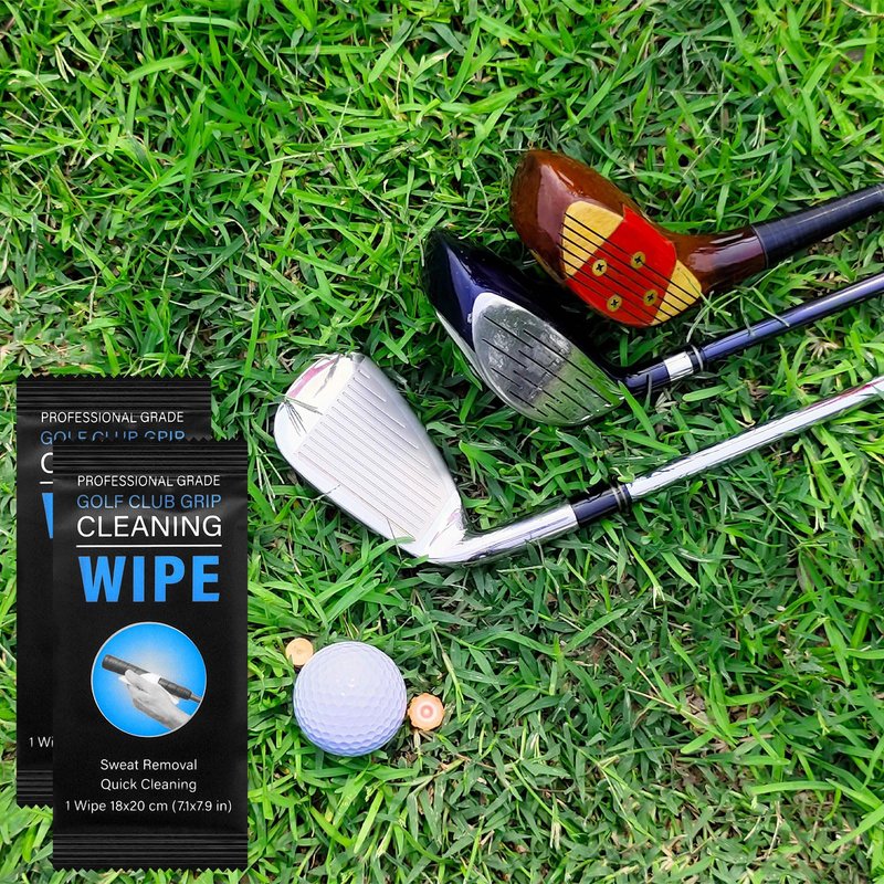 Hahafelt 50 Pack Golf Grip Wipes, Golf Club Cleaner Grip Accessories Removes Grime, Dirt, and Sweat, Restore Tackiness of Club Grips