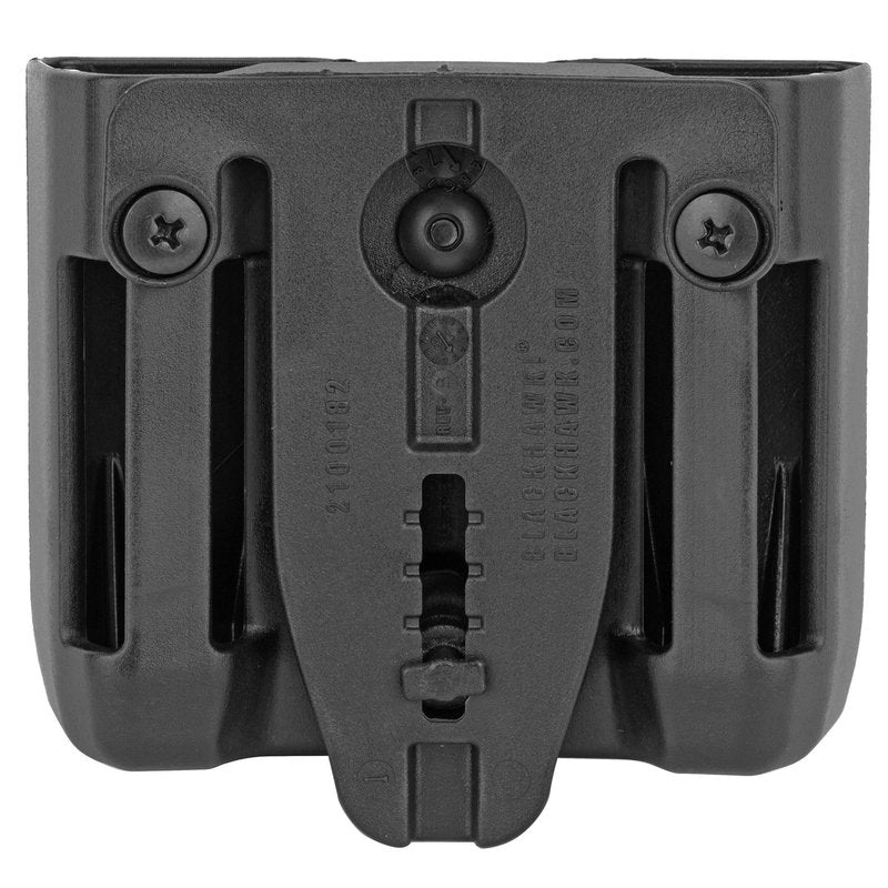BLACKHAWK! 410610PBK Double Stack Double Mag Case (9 mm, 10mm, .40 Cal, and .45 Cal), Matte Finish, Black