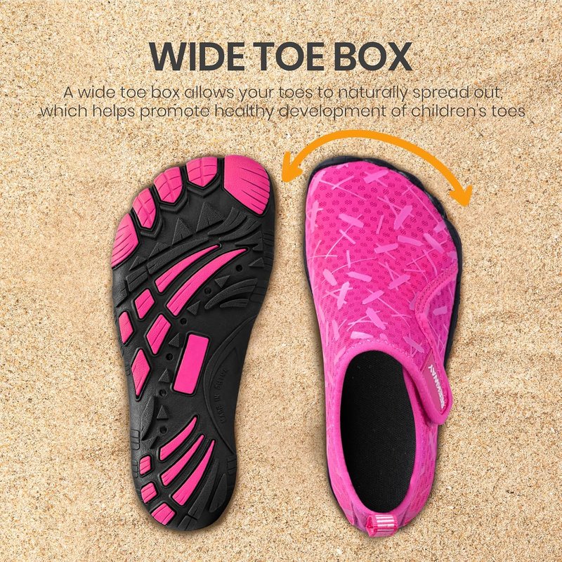 Barefoot Water Shoes for Kids - Quick-Dry, Non-Slip Sand Shoes for Hiking, Swimming, Beach | Toddler Sizes