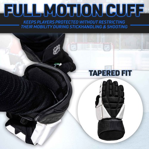 Franklin Sports NHL Street Hockey Gloves - Senior Lightweight Outdoor Roller + Street Hockey Gloves - 13" Inch Outdoor - Classic Fit - Senior Size