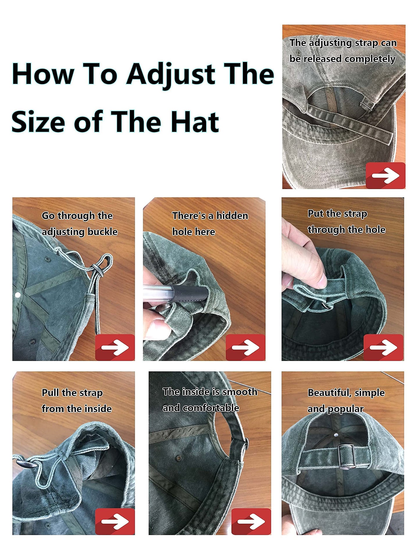 TSSGBL Vintage Cotton Washed Baseball Cap S to XXL Unstructured Low Profile Adjustable Distressed Dad Hat for Men Women