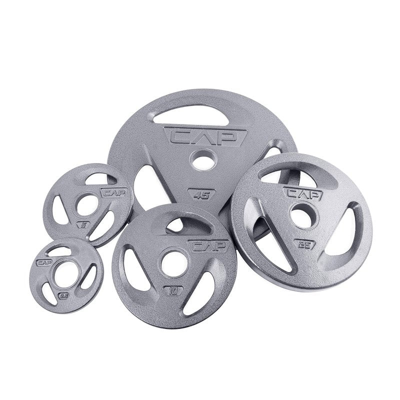 CAP Barbell 2-Inch Olympic Grip Weight Plates, Single, Gray, 10 Pound