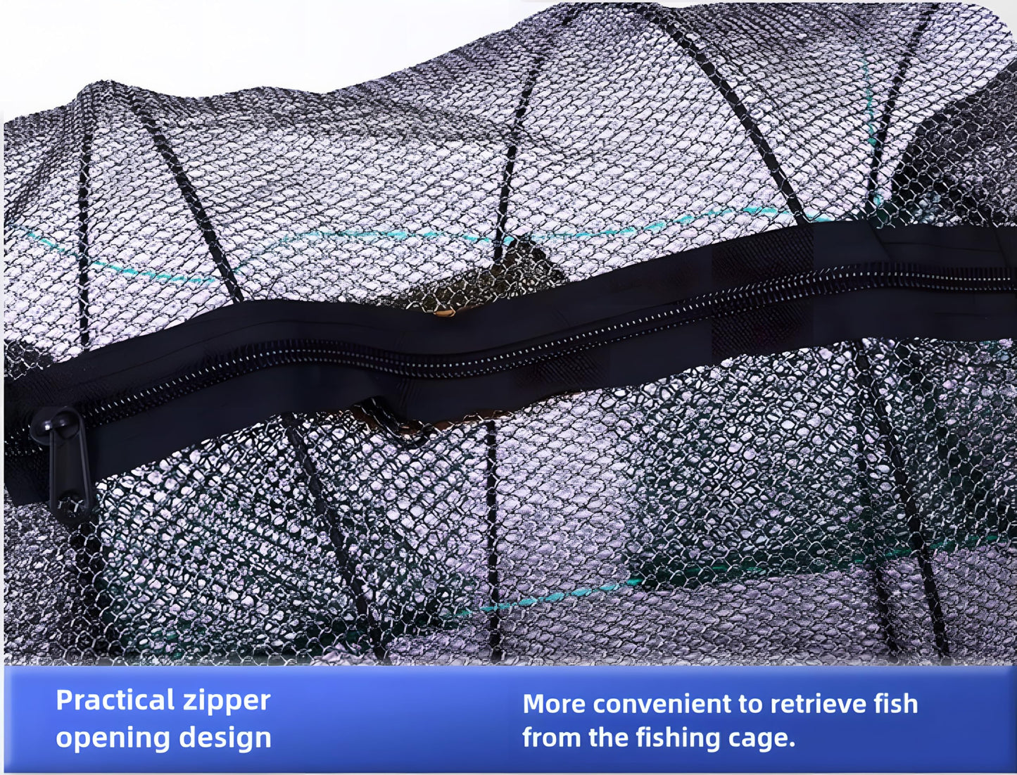 EASY BIG Portable Collapsible Crab Traps, Foldable Crabbing Nets for Lobster, Shrimp, Carp, Crayfish, Galvanized Steel Wire, Polyethylene Mesh