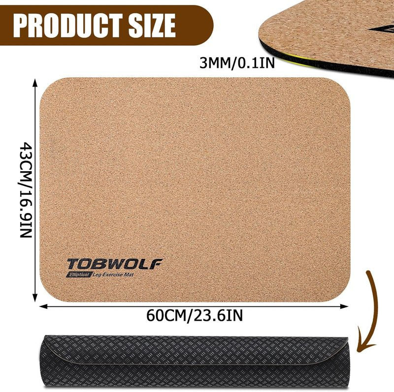 Non-Slip Workout Mat for Elliptical Machines - Stability & Floor Protection | Ideal for Under Desk Use