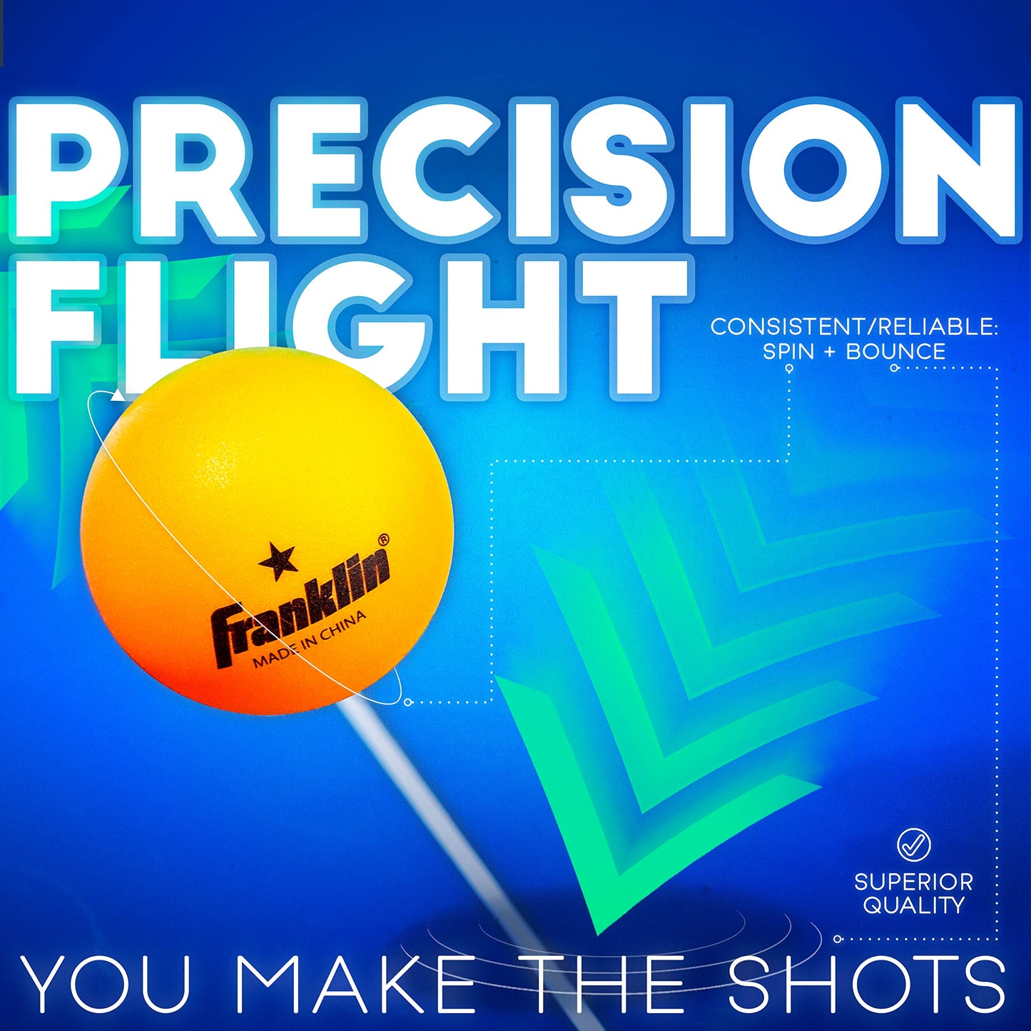 Franklin Sports Ping Pong Balls - Official Size + Weight Orange 40mm Table Tennis Balls - One Star Professional Quality - Durable High Performance - Orange - 6 Pack
