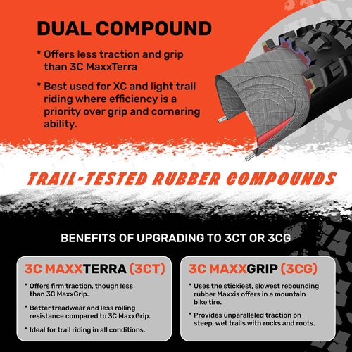 Maxxis Minion DHF - 27.5x2.60 - Mountain Bike Tire, Dual Compound with EXO Puncture Protection, Tubeless Ready, E25, 66-584