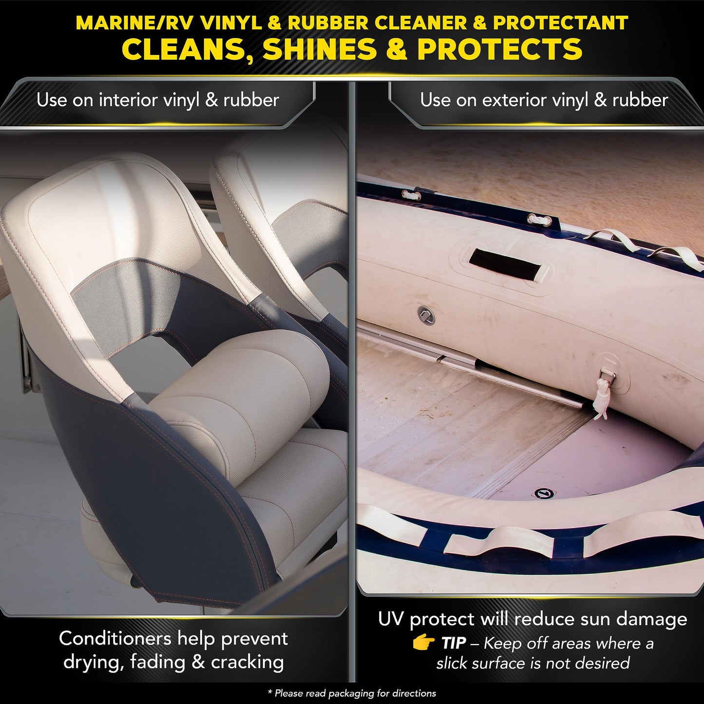 Meguiar's Boat & RV Wash & Wax Starter Kit - The Perfect Detailing Kit For Boats & RVs - Includes Wash, Wax, Water Spot Remover, Vinyl & Rubber Detailer and Cleaning Accessories