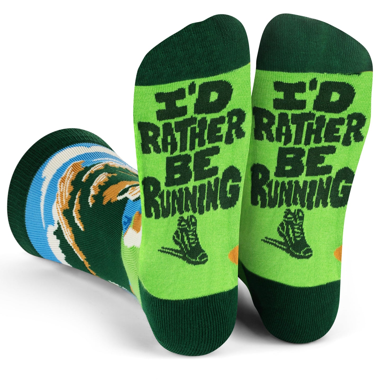 I'd Rather Be - Funny Socks For Men & Women - Gifts For Golfing, Hunting, Camping, Hiking, Skiing, Reading, Sports and more (US, Alpha, One Size, Regular, Regular, Running)