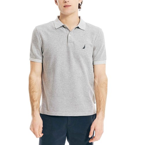 Nautica Men's Stainably Crafted Classic Fit Performance Deck Polo, Grey Heather, XXLarge