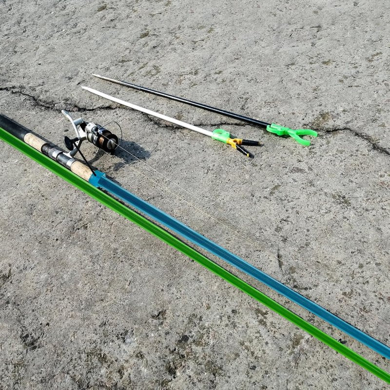 Fishing Rod Sleeves - 2PCS Braided Mesh Covers for Spinning, Casting & Fly Rods | Elastic Lanyard, Durable & Travel-Friendly