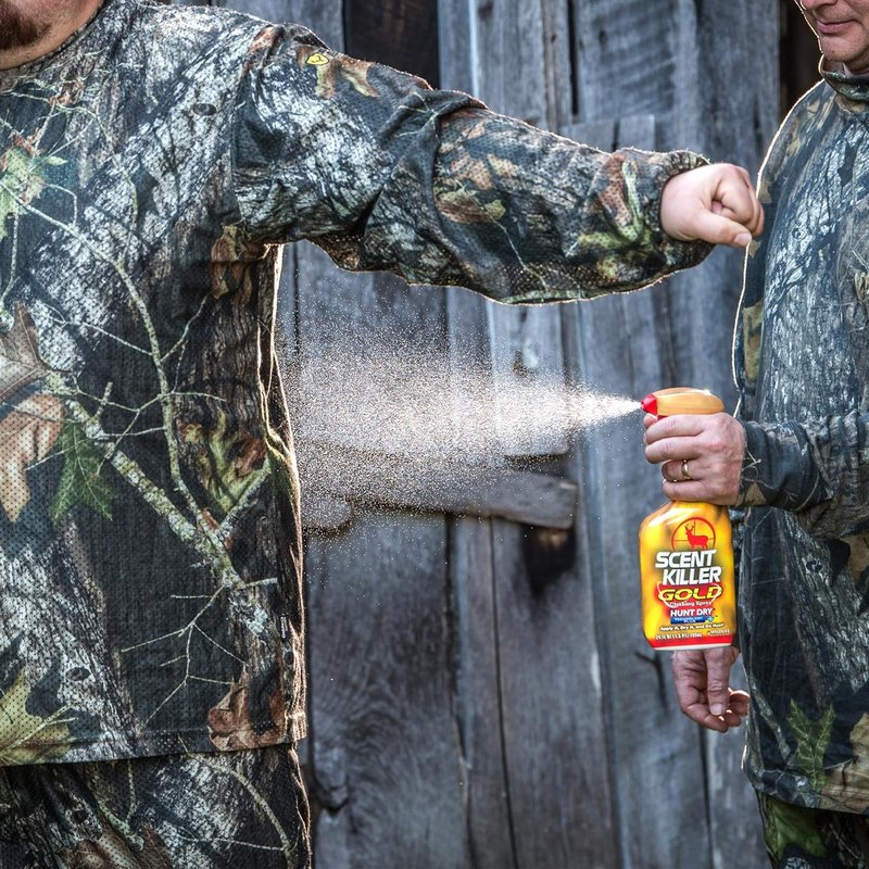 Scent Killer Gold Spray | Hunting Odor Eliminator with Hunt Dry Technology - Maximum Performance for Deer & Elk (Gallon Combo)