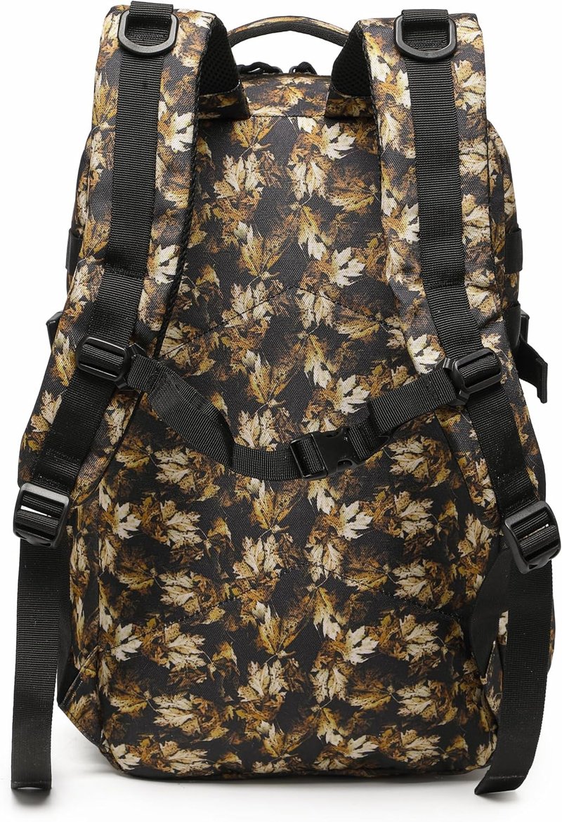 Tactical Backpack - Military Waterproof Outdoor Gear with Multiple Pockets | Yellow Maple Leaf, 25L