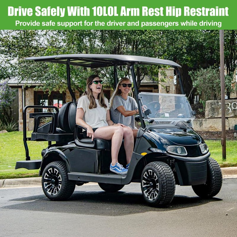 10L0L Golf Cart Arm Rest Hip Restraint for EZGO RXV 2016-up (RXV 2), Driver and Passenger Side, OEM# 617645 617644, Left + Right 1 Pair