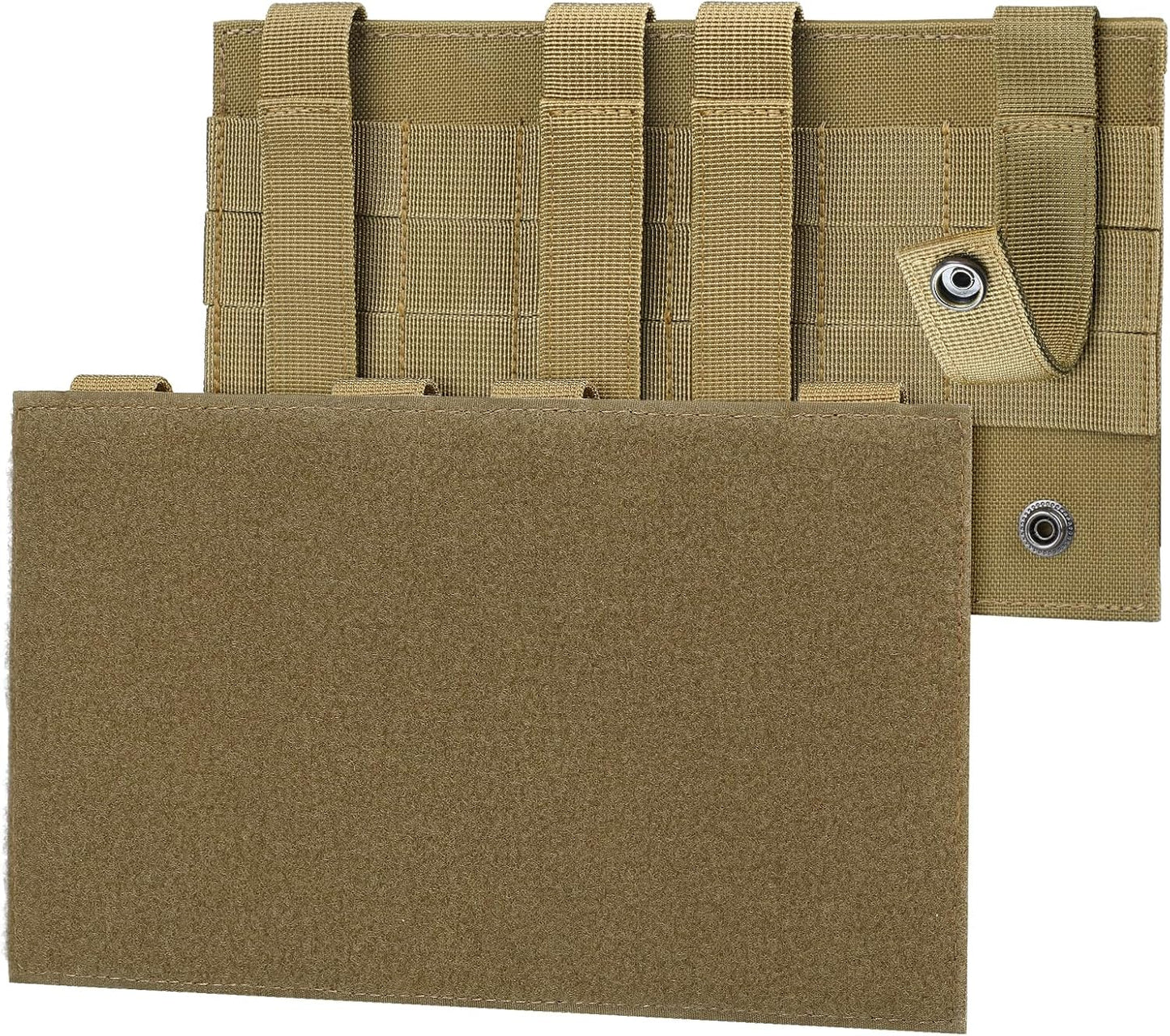 Molle Hook & Loop Panel - Tactical Mounting Placard for Pouch | 10.2" x 5.9" Attachment for Morale Patches & Backpack Accessories