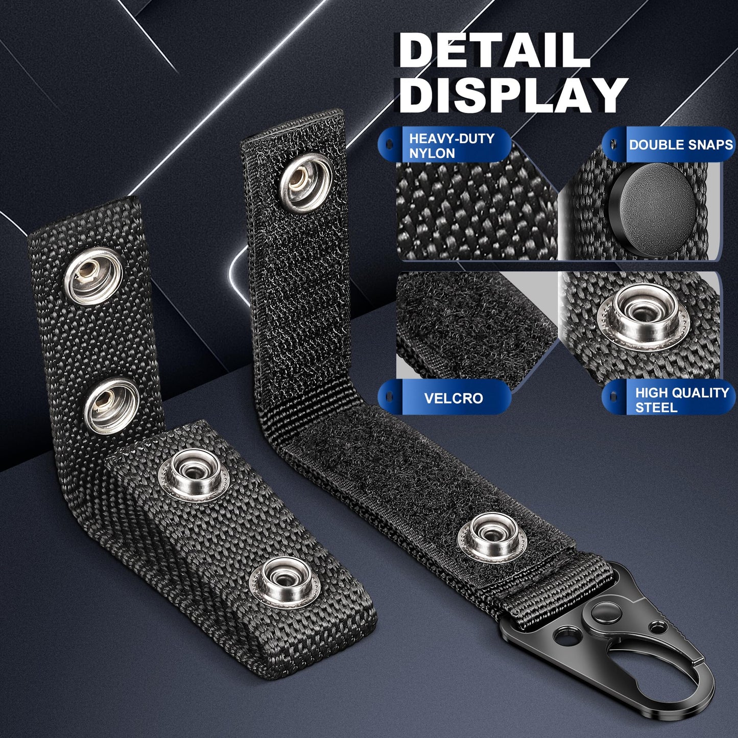 Mihoutal 5 Pcs Belt Keepers for Duty Belt, Nylon Basketweave Belt Keepers for 2" Wide Police, Law Enforcement, Correctional Officer, Molle Battle and Tactical Belts