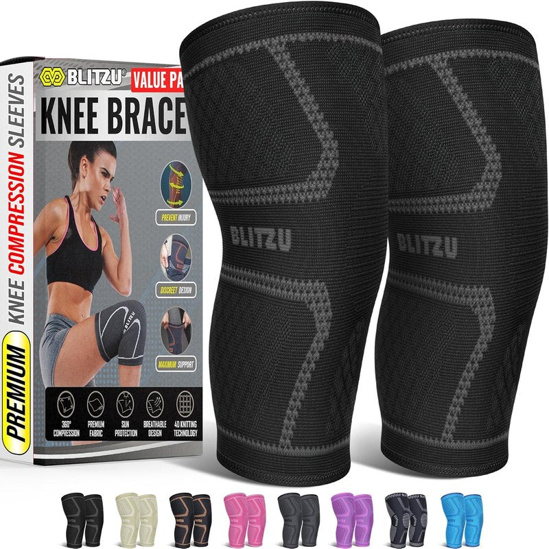Knee Brace for Meniscus Tear - Compression Sleeve for Pain Relief | Black M, Ideal for Arthritis & Sports Recovery