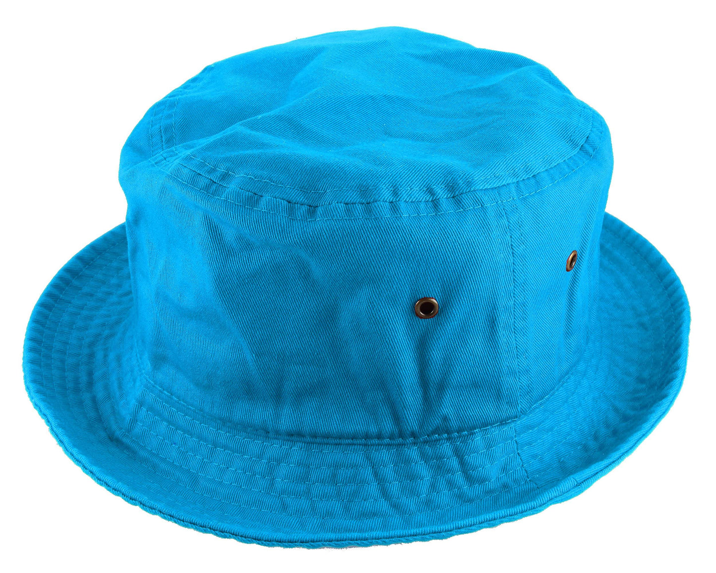Gelante Solid Color 100% Cotton Bucket Hat for Women and Men Packable Travel Summer Beach Hat 1900-Turquoise-S/M