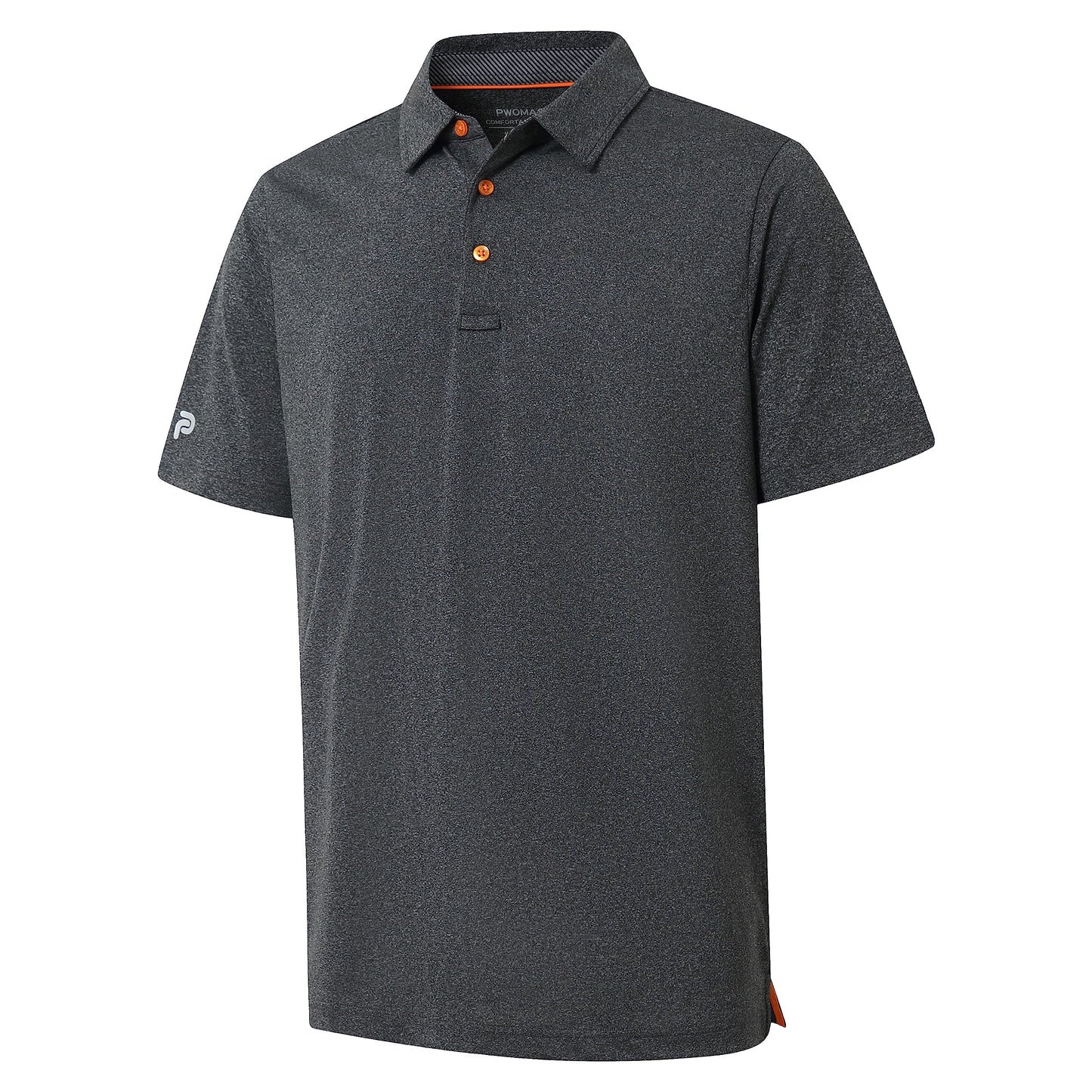 Golf Shirts for Men Dry Fit Performance Casual Collared Mens Golf Polo Shirts Moisture Wicking 4 Way Stretch Polo Shirts for Men Short Sleeve Polo Shirts, XXL Black