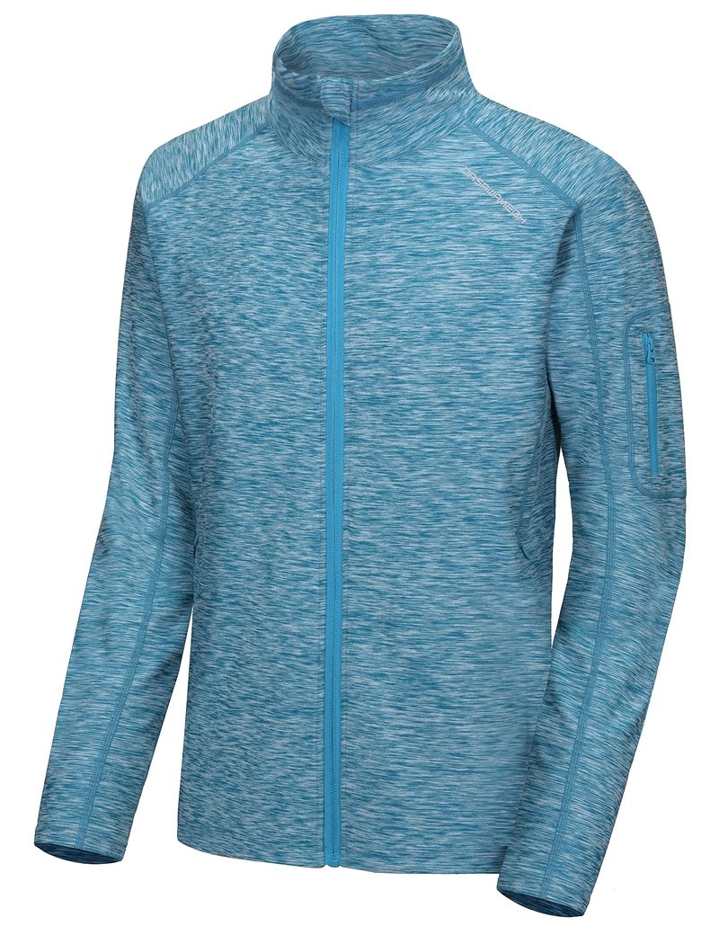 Dasawamedh Men's Running Sport Track Jacket Full Zip Workout Athletic Fitness Jackets for Training Tile Blue Heather L