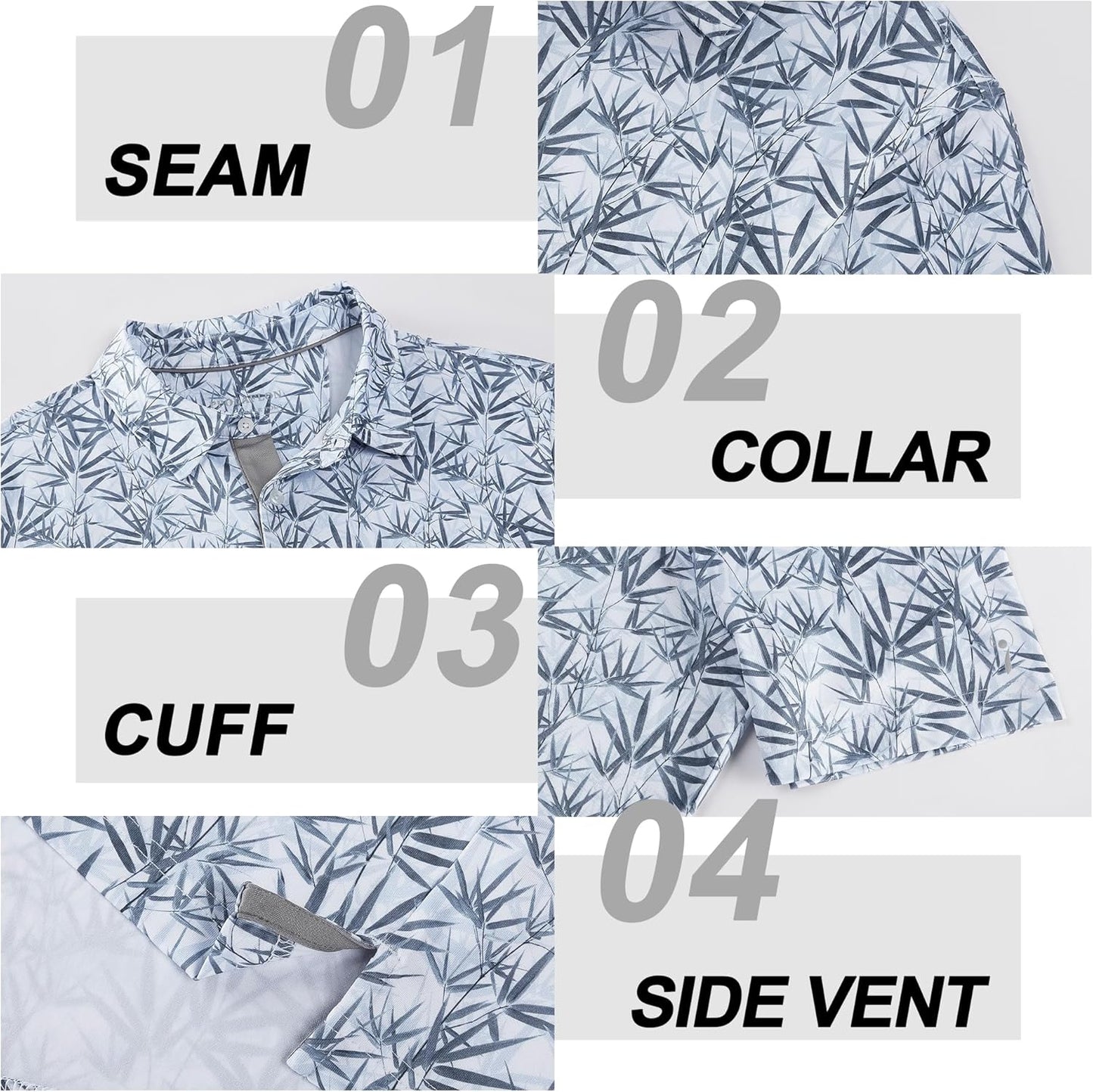 Men's Golf Shirt - Moisture-Wicking Dry Fit Performance Polo | Short Sleeve, Stylish Print