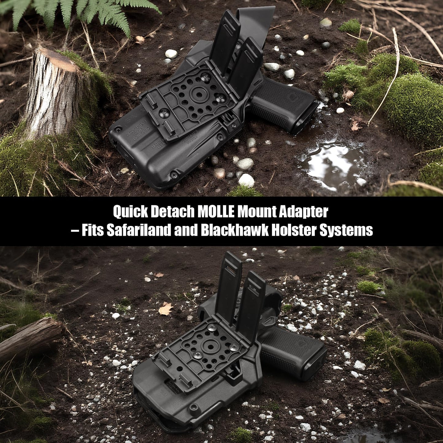 3 Inch Molle Adapter - Molle Attachment Clip for Vests, Belt, Backpacks, Gun Holsters, Mag Pouches,Taser and More - Heavy Duty Tactical Molle Accessories,1 Pack