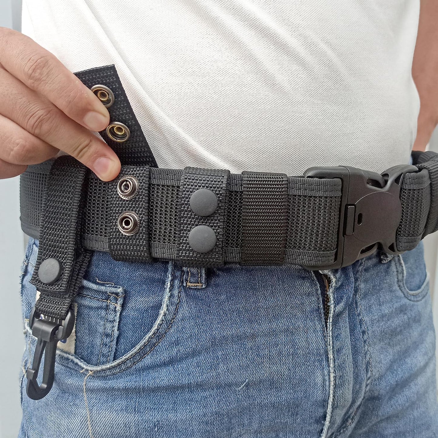 Tactical Duty Belt Keeper - Nylon Double Snaps for 2"-2.25" Belts | Police Accessories