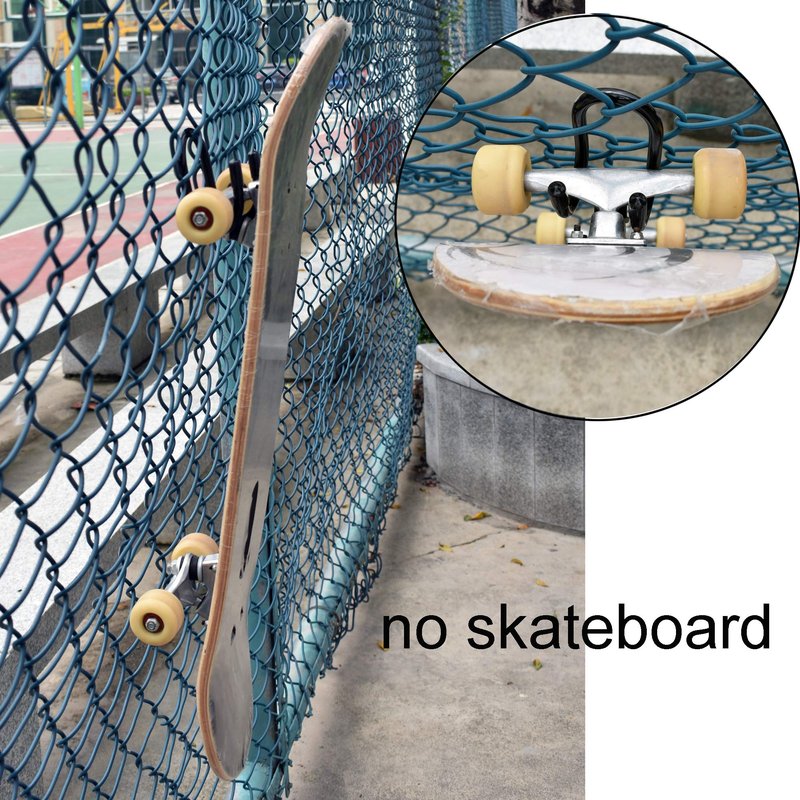 YYST Skateboard Wall Mount Wall Hanger Rack Storage Display - W/Hardware - No Board Included - W Style - 4/PK
