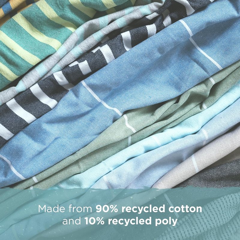 Turkish Beach Towel - Large Super Soft & Lightweight Quick Dry | Classic Powder Blue, Sand-Free Organic Cotton