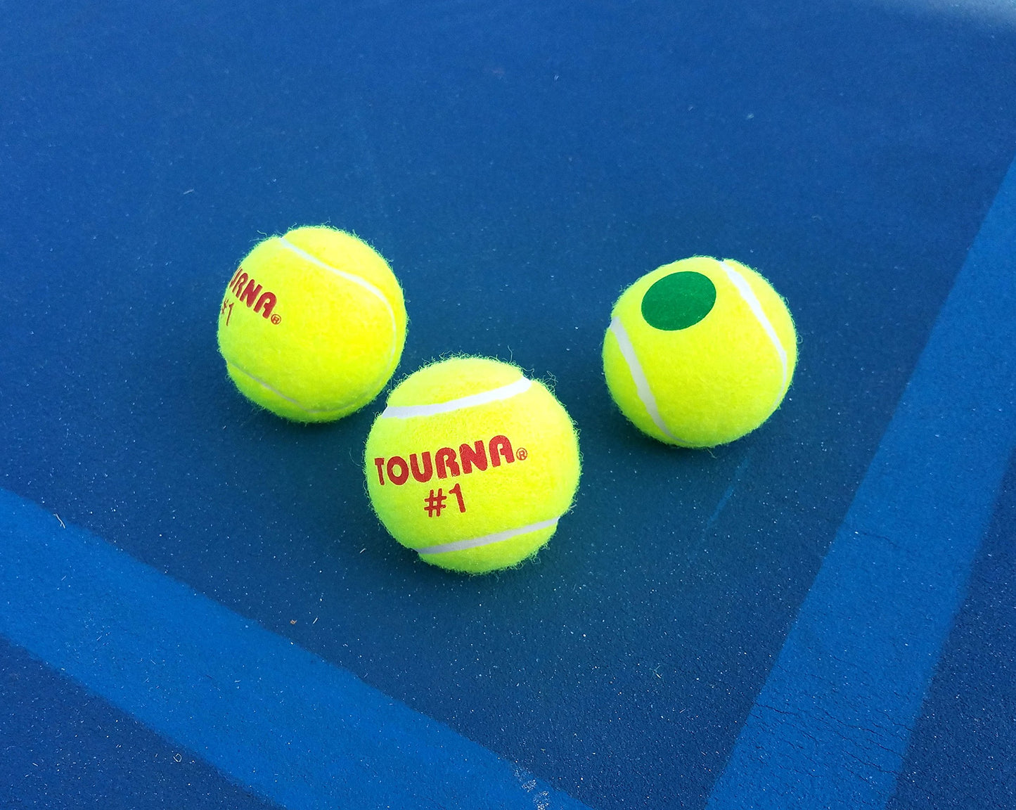 Tourna Green Dot Low Compression Tennis Balls, 60 pack